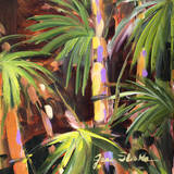 Palms in the Night I Print by Jane Slivka