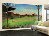 First Pitch Baseball Diamond Huge Mural Art Print Poster Wall Mural