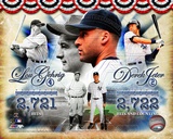 Derek Jeter & Lou Gehrig All-Time Yankee Hit Leader Composite Photo