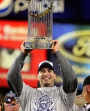 Andy Pettitte with the World Series Trophy Game Six of the 2009 MLB World Series (35) Photo