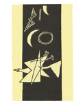Oiseau blanc sur fond noir, 1960 Premium Giclee Print by Georges Braque