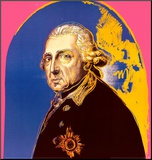 Friedrich der Grosse Druck aufgezogen auf Holzplatte von Warhol Andy
