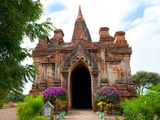 Manuha Temple in Baga (Pagan), Burma (Myanmar), Asia Photographic Print by Nancy Brown
