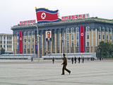 Kim Il Sung Square, Pyongyang, Democratic People's Republic of Korea (DPRK), North Korea, Asia Photographic Print by Gavin Hellier