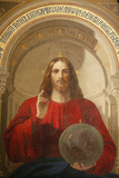 Painting of Jesus, the Iconostasis, St. Issac's Cathedral, St. Petersburg, Russia, Europe Photographic Print by  Godong
