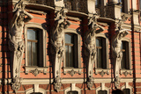Atlantes Holding Up Columns of Beloselsky-Belozersky Palace, St. Petersburg, Russia, Europe Photographic Print by  Godong