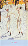 Dancers in the Snow Poster by Alfons Walde