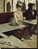 In the Cafe, 1873 Stretched Canvas Print by Degas Edgar