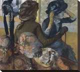Dans la chapellerie, 1882 Reproduction transférée sur toile par Edgar Degas