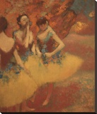 Three Dancers in Yellow Skirts, 1891 Stretched Canvas Print by Degas Edgar