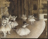Ballet Rehearsal on Stage, 1874 Stretched Canvas Print by Degas Edgar