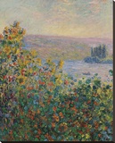 Flower Beds at Vetheuil, 1881 Stretched Canvas Print by Monet Claude