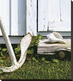 Net House Harbor Stretched Canvas Print by Saylor Jack