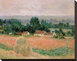 Haystack at Giverny, 1886 Stretched Canvas Print by Monet Claude