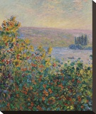 Flower Beds at Vetheuil, 1881 Stretched Canvas Print by Monet Claude