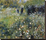 Woman with a Parasol in the Garden, 1875 Stretched Canvas Print by Renoir Pierre-Auguste