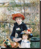 The Two Sisters on the Terrace, 1881 Stretched Canvas Print by Renoir Pierre-Auguste