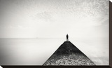 The Man and the Sea, Study 13 Stretched Canvas Print by Stawiarz Marcin