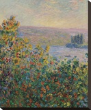 Flower Beds at Vetheuil, 1881 Stretched Canvas Print by Monet Claude