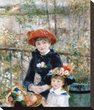 The Two Sisters on the Terrace, 1881 Stretched Canvas Print by Renoir Pierre-Auguste