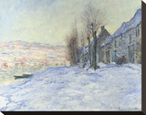 Lavacourt, under Snow, ca. 1878-1881 Reproduction transférée sur toile par Monet Claude