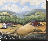 The Hills of Home Stretched Canvas Print by Barbara Jeffords