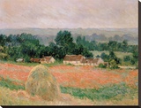 Haystack at Giverny, 1886 Stretched Canvas Print by Monet Claude