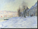 Lavacourt, under Snow, ca. 1878-1881 Stretched Canvas Print by Monet Claude