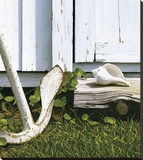 Net House Harbor Stretched Canvas Print by Saylor Jack