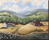 The Hills of Home Stretched Canvas Print by Jeffords Barbara