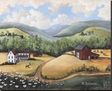 The Hills of Home Stretched Canvas Print by Jeffords Barbara