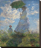 Woman with a Parasol, 1875 Reproduction transférée sur toile par Monet Claude