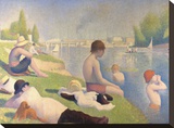Bathers at Asnieres, 1884 Stretched Canvas Print by Georges Seurat