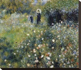 Woman with a Parasol in the Garden, 1875 Stretched Canvas Print by Renoir Pierre-Auguste