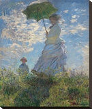 Woman with a Parasol, 1875 Stretched Canvas Print by Monet Claude