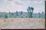 Poppy Field, 1890 Stretched Canvas Print by Monet Claude