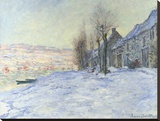 Lavacourt, under Snow, ca. 1878-1881 Stretched Canvas Print by Monet Claude