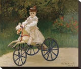 Jean Monet on his Hobby Horse, 1872 Stretched Canvas Print by Claude Monet