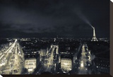 Paris Nights I Stretched Canvas Print by Irmak Sabri