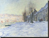Lavacourt, under Snow, ca. 1878-1881 Reproduction transférée sur toile par Monet Claude