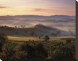 Dawn Mist Rising Stretched Canvas Print by Michael Hudson