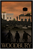 Woodbury Retro Travel Poster Print