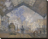 The Saint-Lazare Station, 1877 Reproduction transférée sur toile par Claude Monet