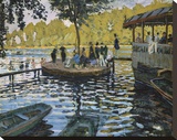 La Grenouillere, 1869 Reproduction transférée sur toile par Monet Claude