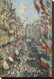 The Rue Montorgueil in Paris Celebration of June 30, 1878 Stretched Canvas Print by Monet Claude