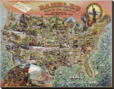 Rambles through our Country Stretched Canvas Print by Unknown Unknown