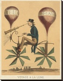 Voyage a la Lune Stretched Canvas Print by Unknown Unknown