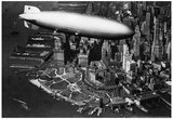 Hindenburg passing New York Archival Photo Poster Posters