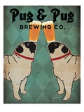 Pug and Pug Brewing Giclee Print by Ryan Fowler