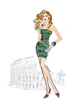 Colorful Fashion IV Giclée-tryk af Anne Tavoletti